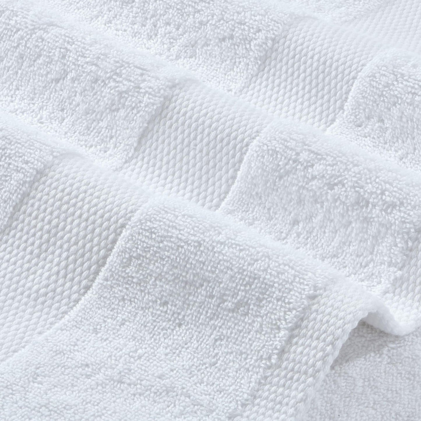 Wealuxe White Bath Towels 24x50 Inch, 6 Pack - Extra Absorbent Cotton Towel Set for Bathroom