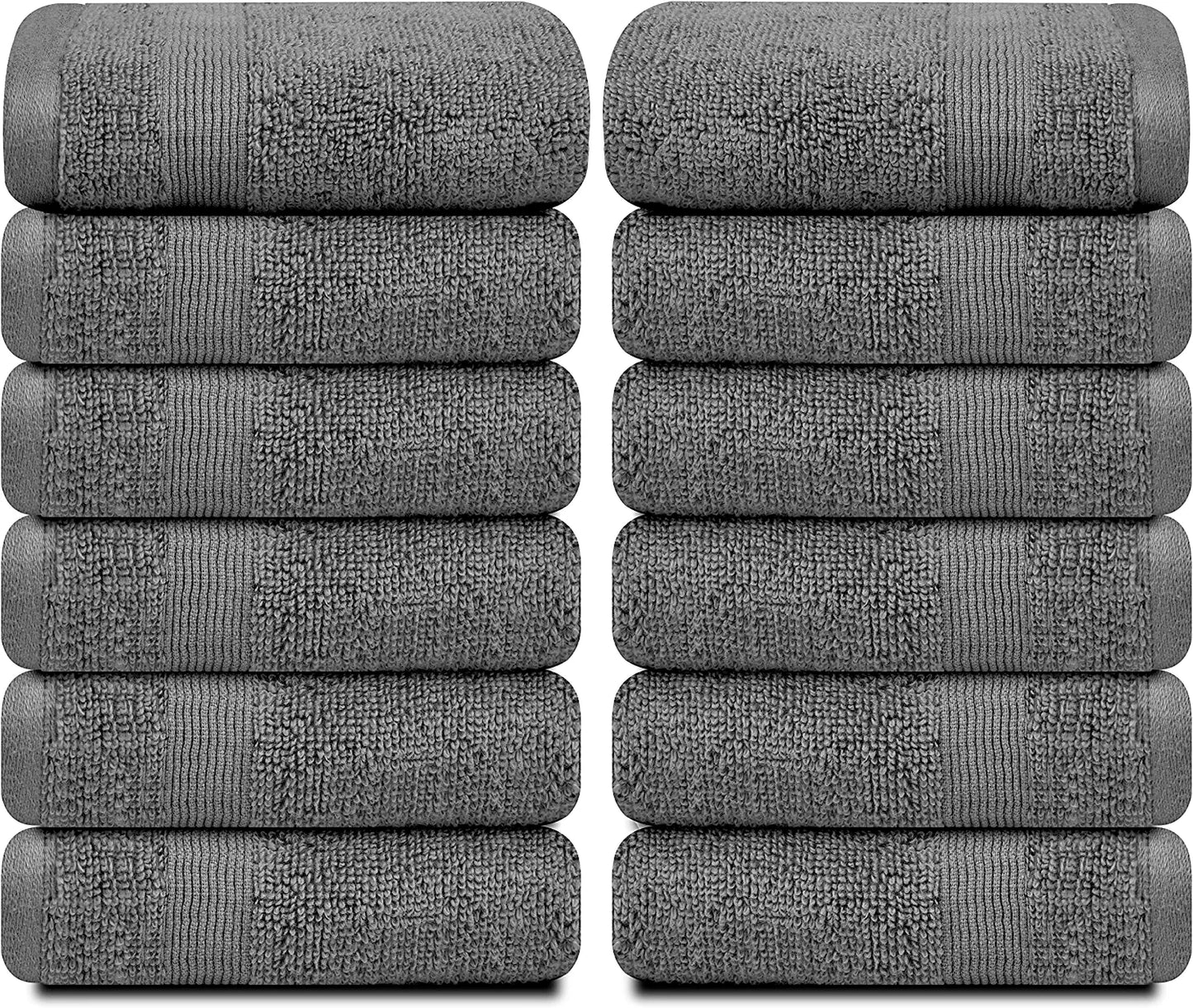 12pc gray washcloths