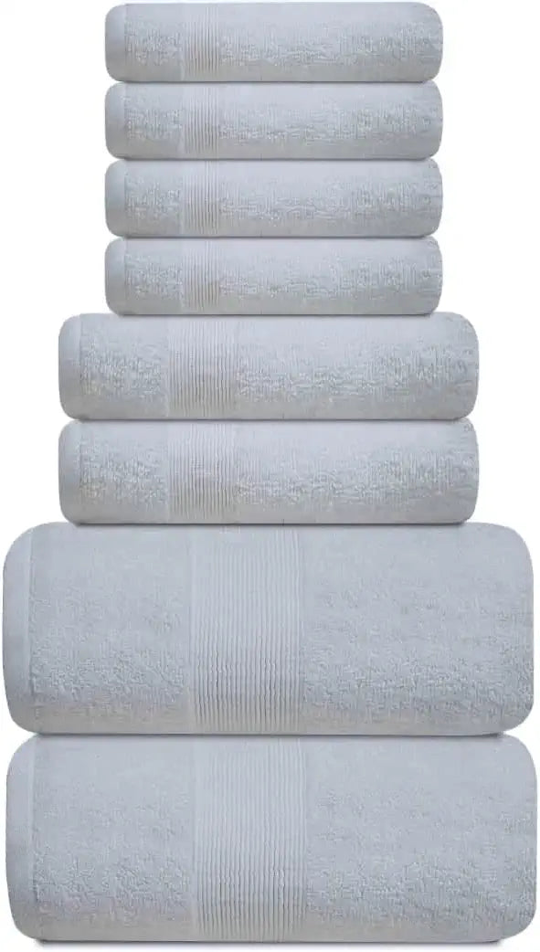 White 8Pc Towel Set