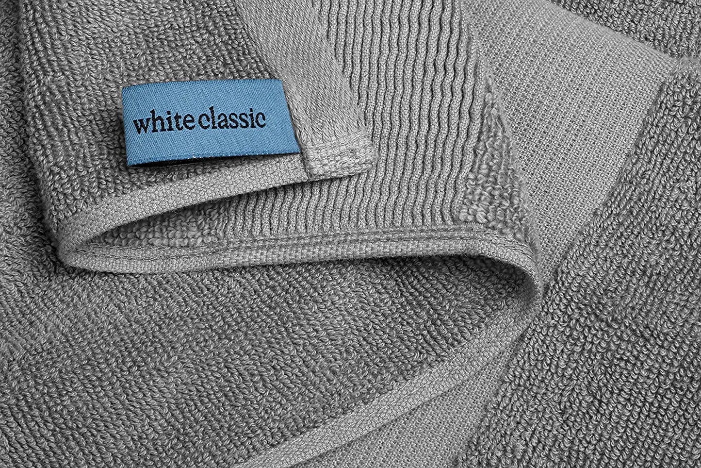 white classic gray bath towels