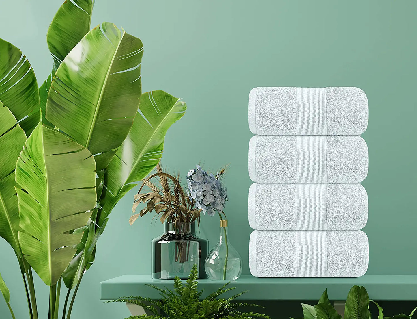 Resort Collection Light Blue Bath Towels Lifestyle