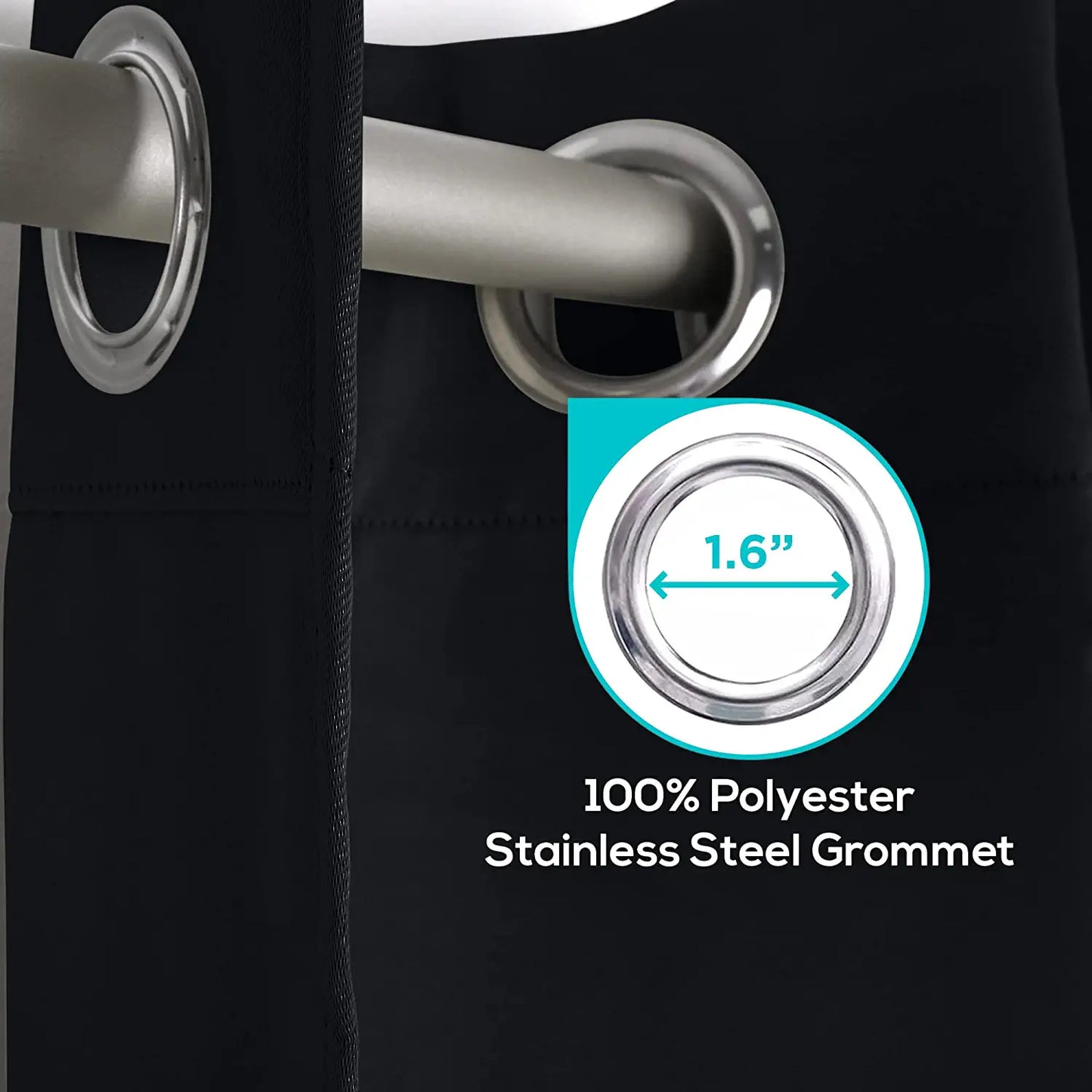 stainless steel grommet curtain