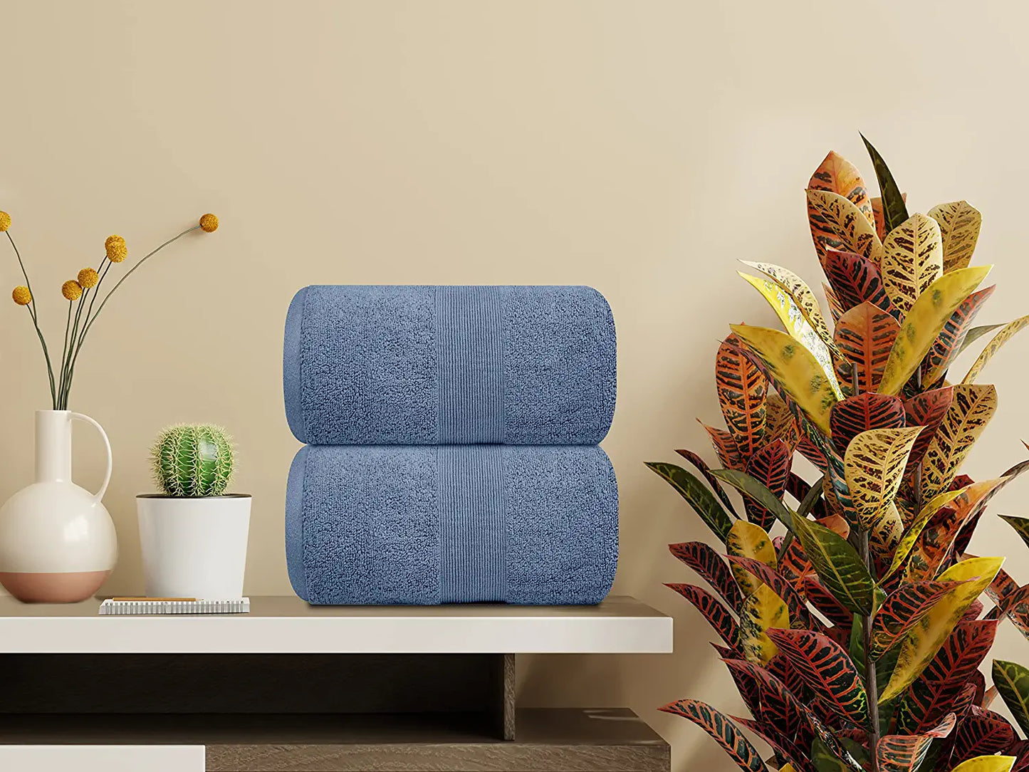 Resort Collection Blue Bath Sheets Lifestyle