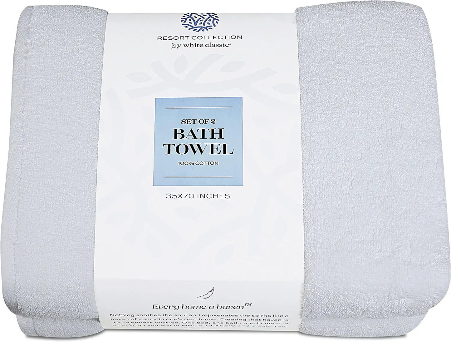 Resort Collection White Bath Sheets