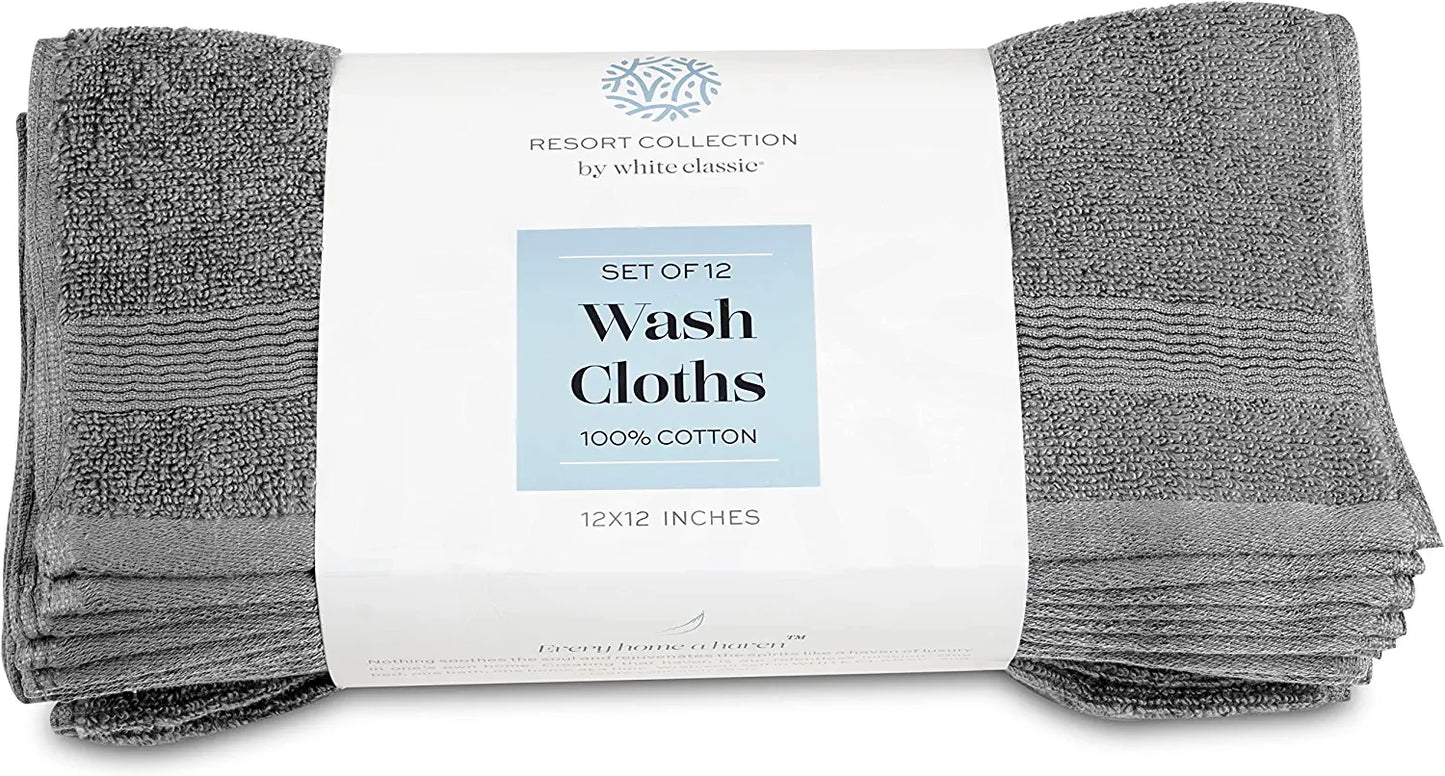 set of 12 wash cloths