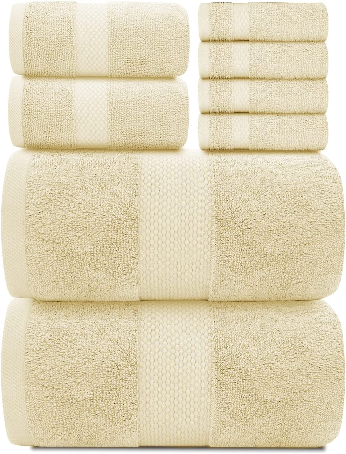 8Pc set Beige towels
