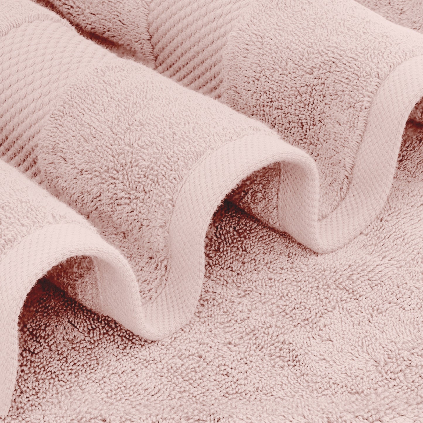 soft pink bath sheets