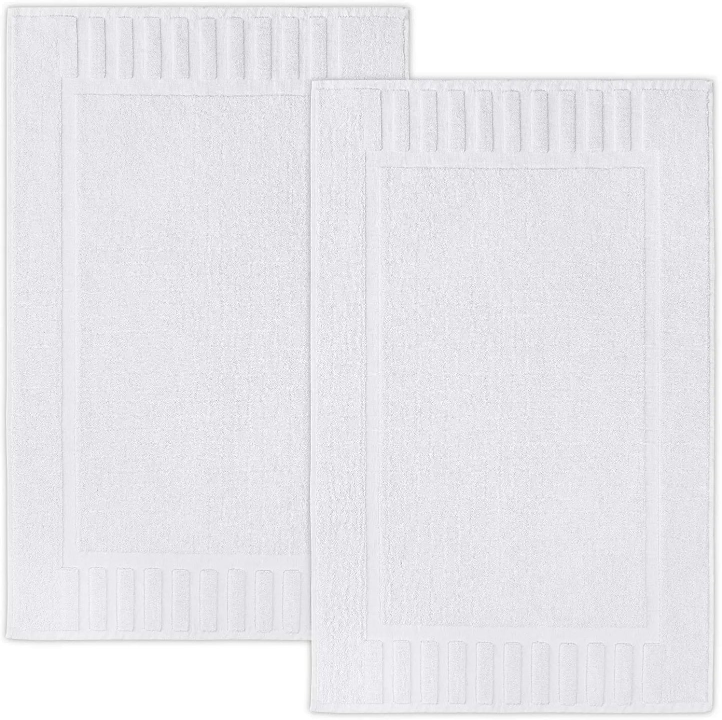 white bath mats