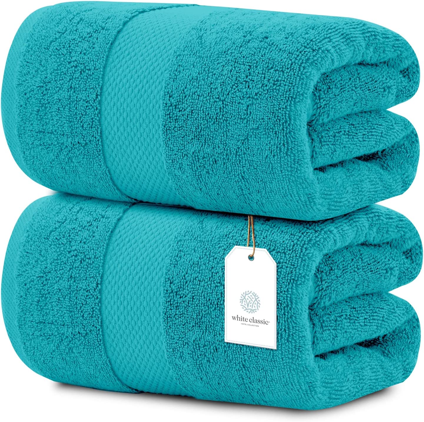 white classic 2pc bath sheets