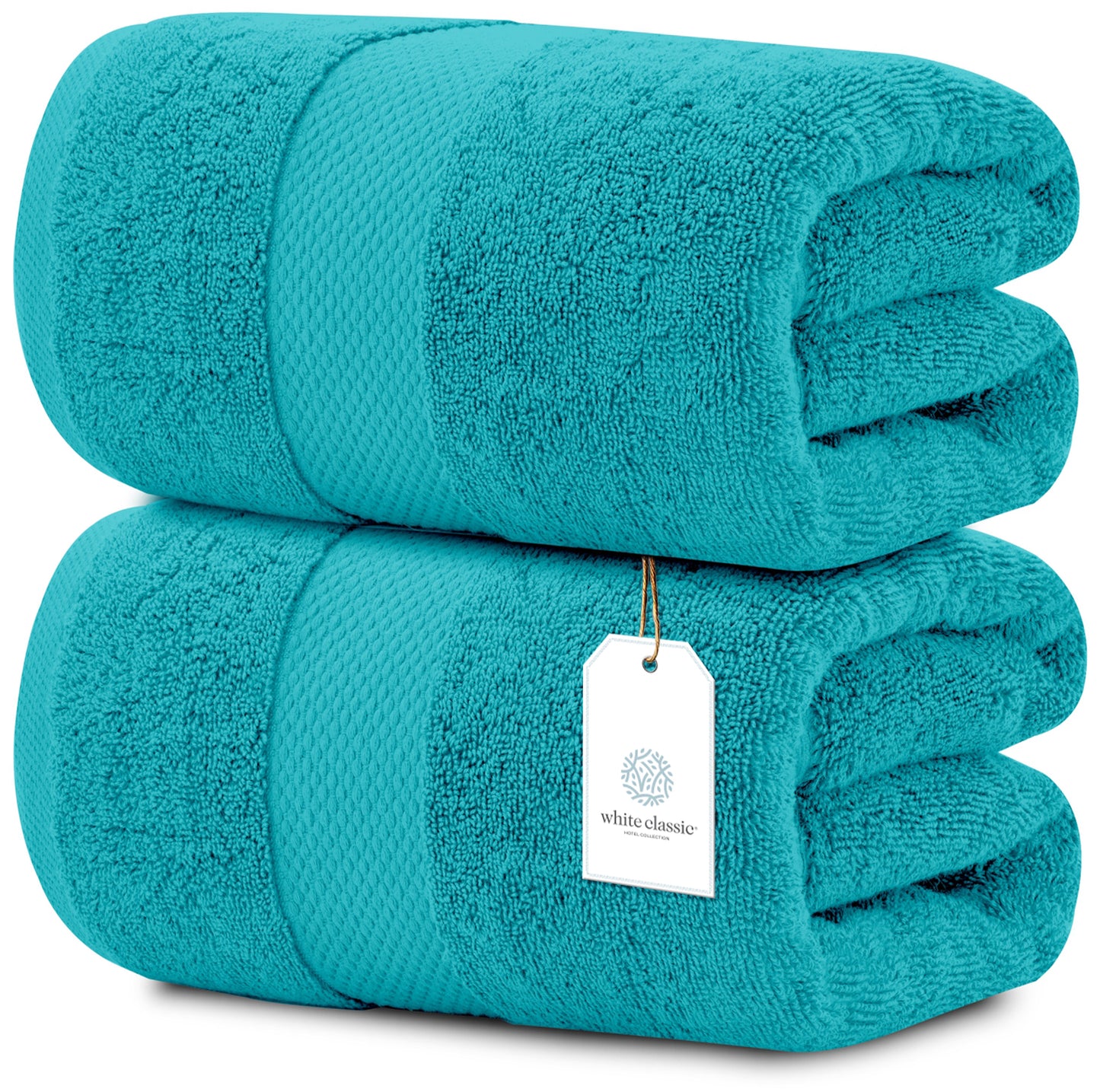 white classic 2pc bath sheets