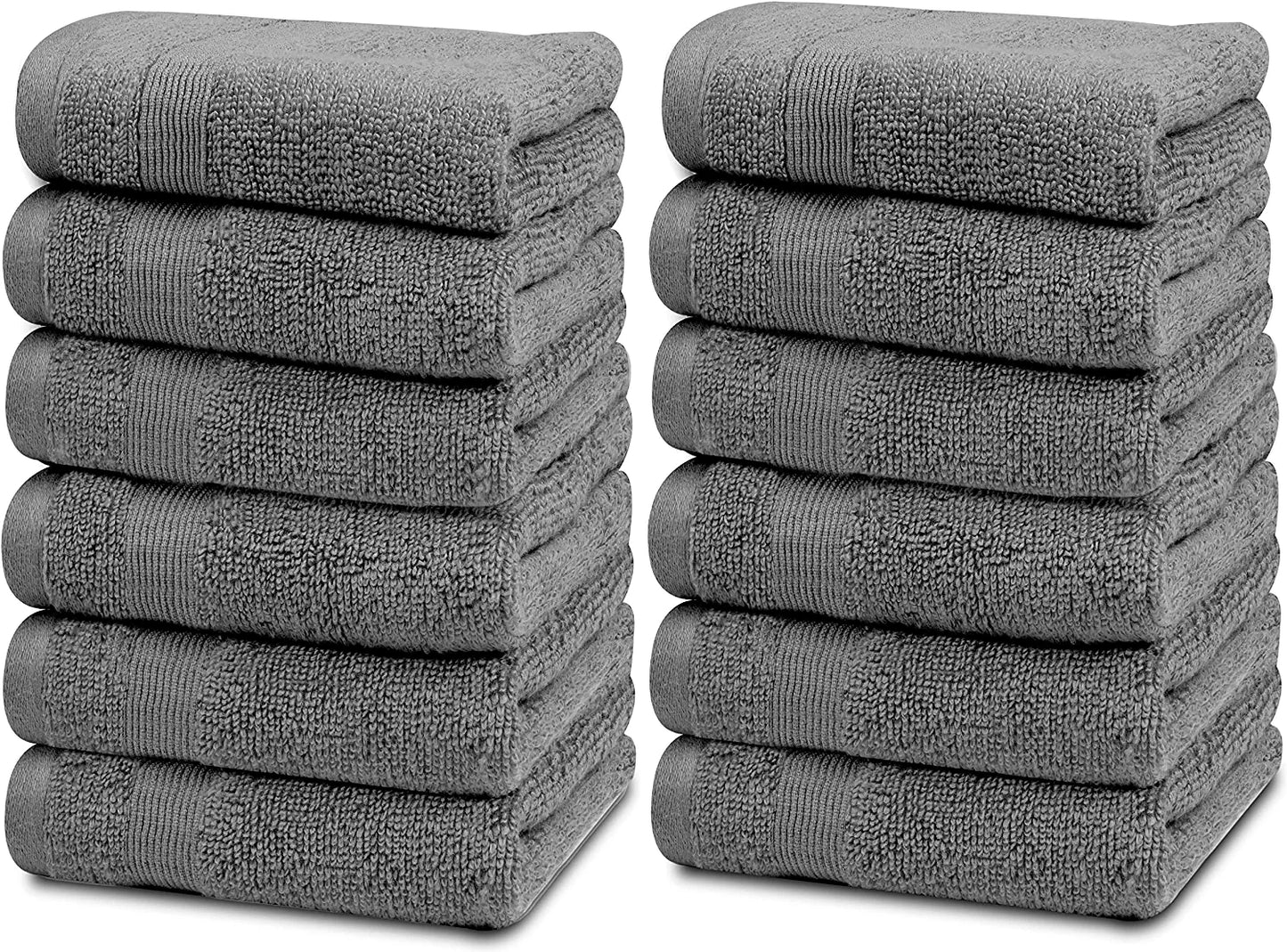 12pc gray washcloths