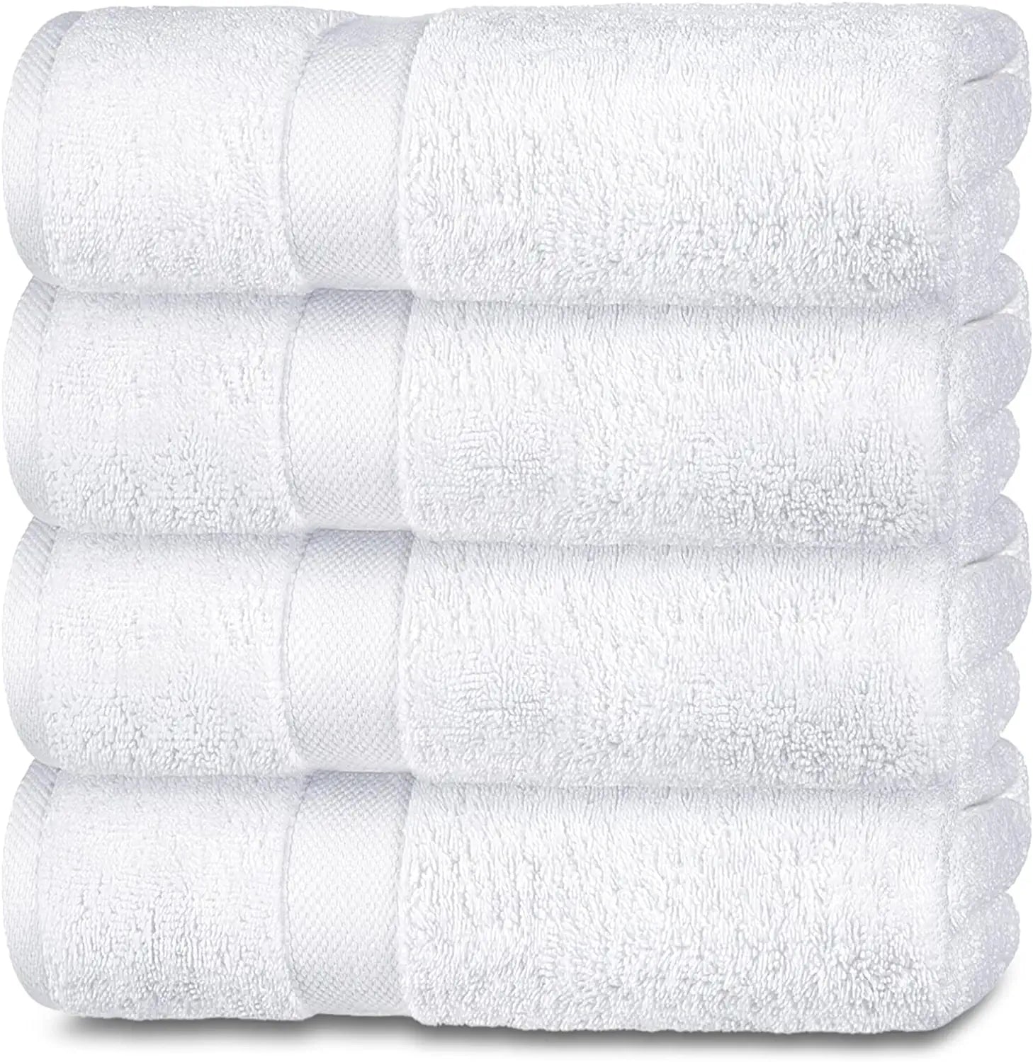 Wealuxe White Bath Towels 27x52 Inch, Cotton Towel Set for