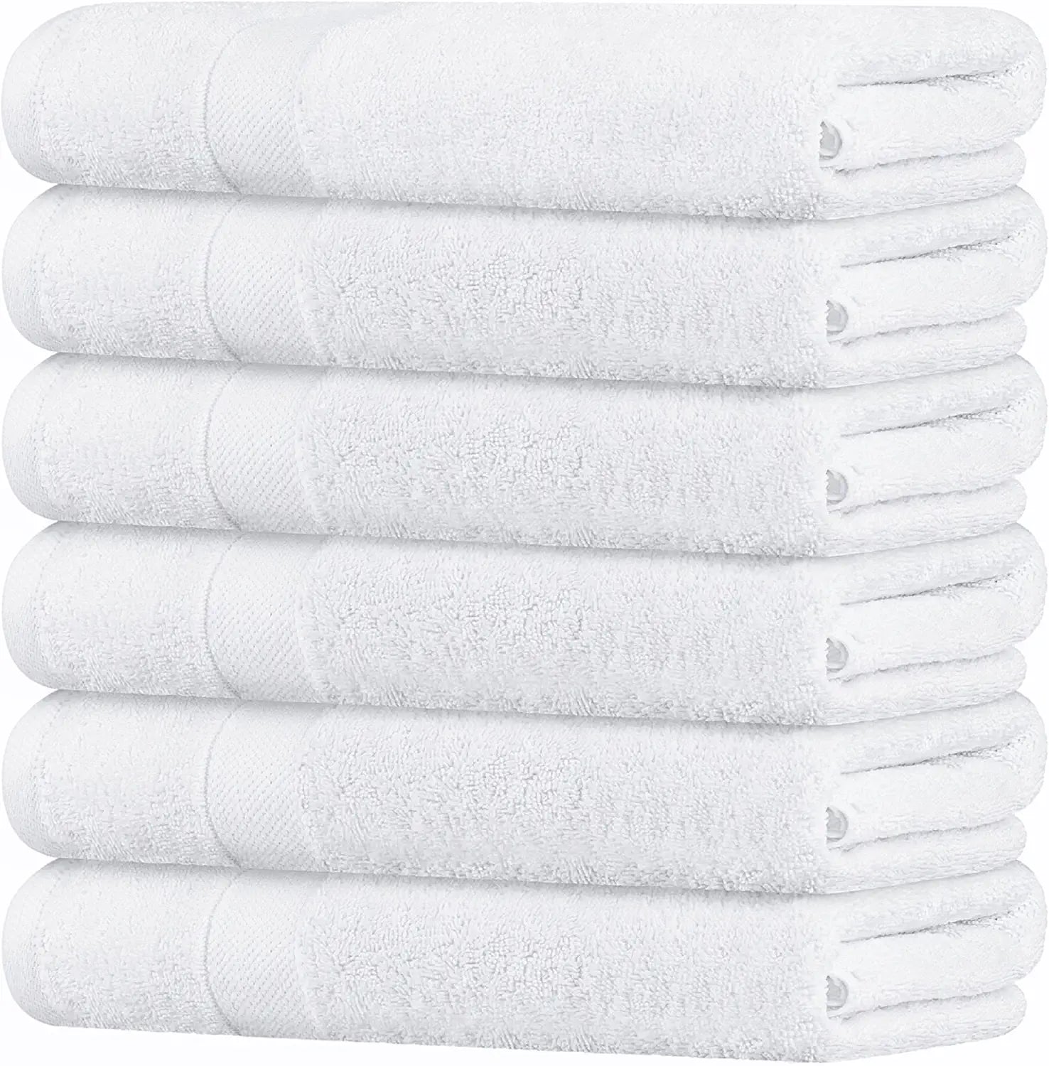 Wealuxe White Bath Towels 27x52 Inch, Cotton Towel Set for