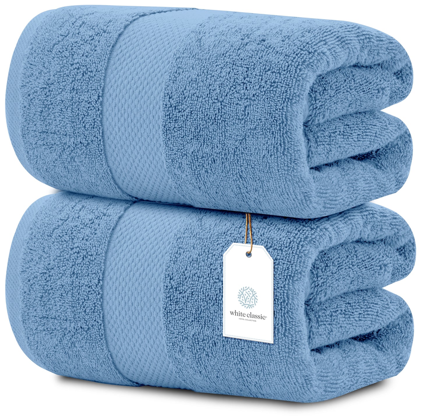 white classic 2pc bath sheets