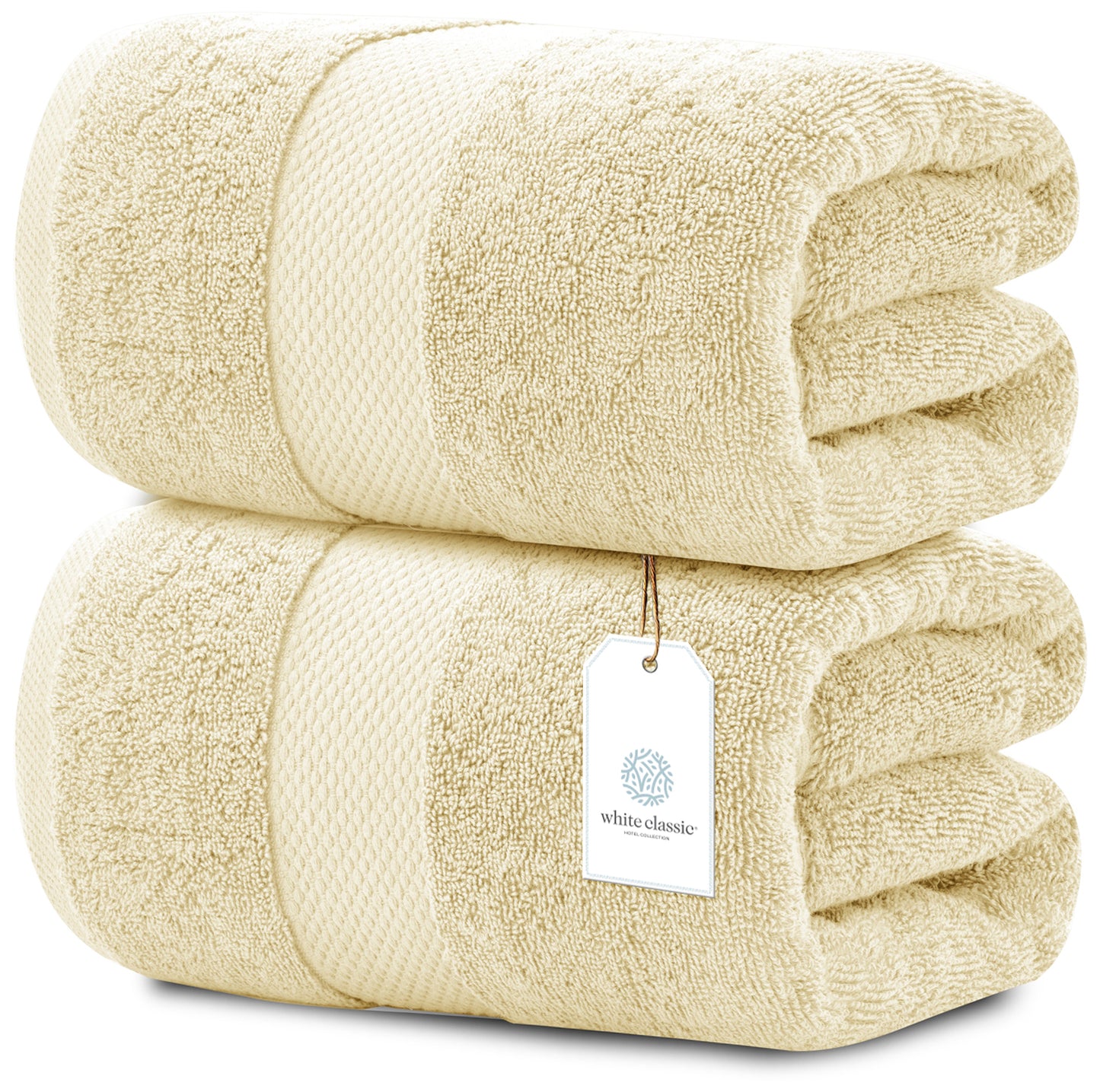 white classic 2pc bath sheets