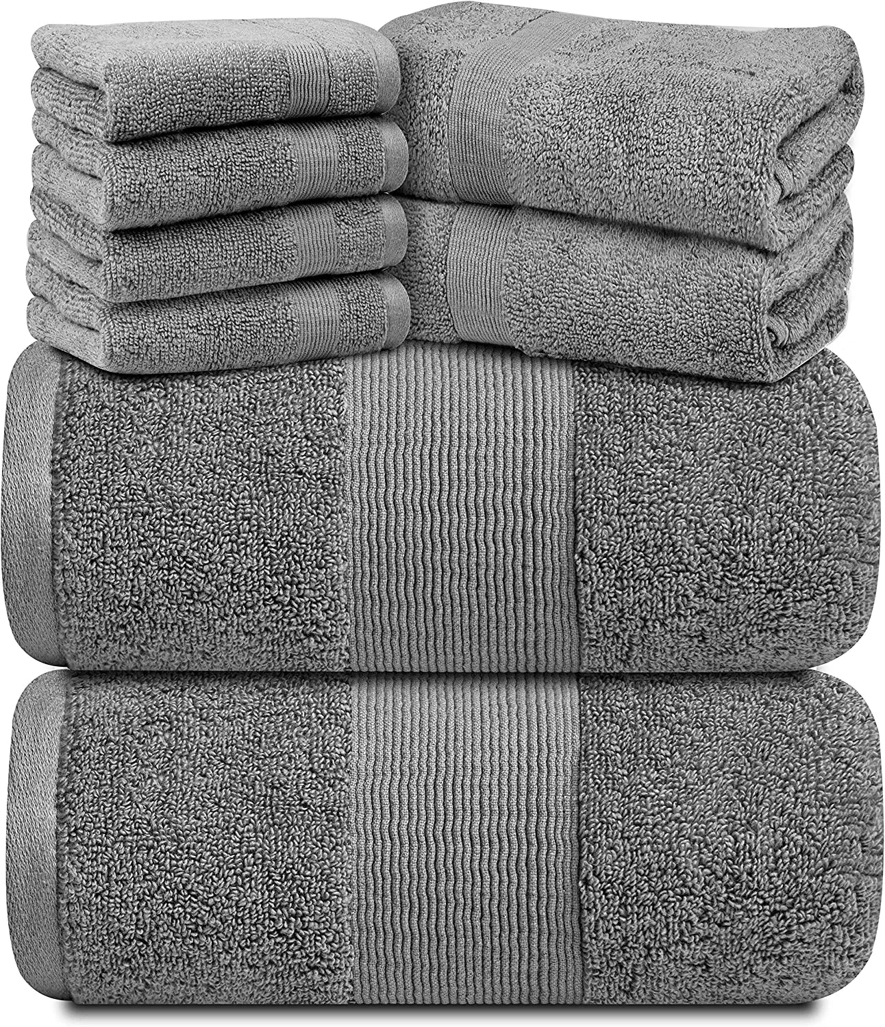 Gray 8Pc Towel Set