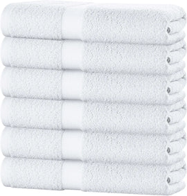 white bath towels