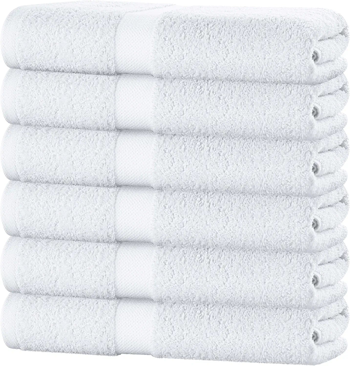 white bath towels