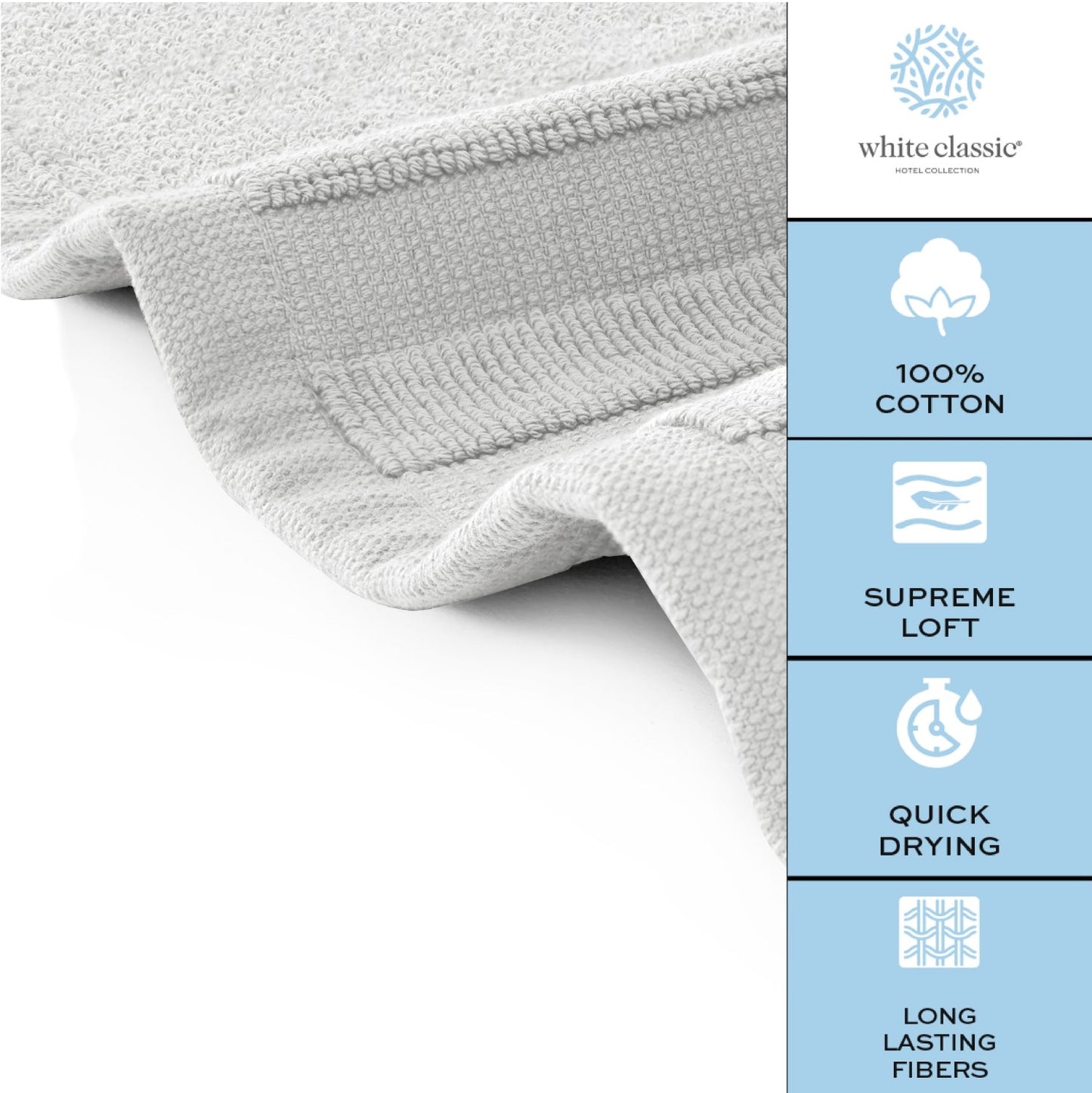 cotton silver bath mat