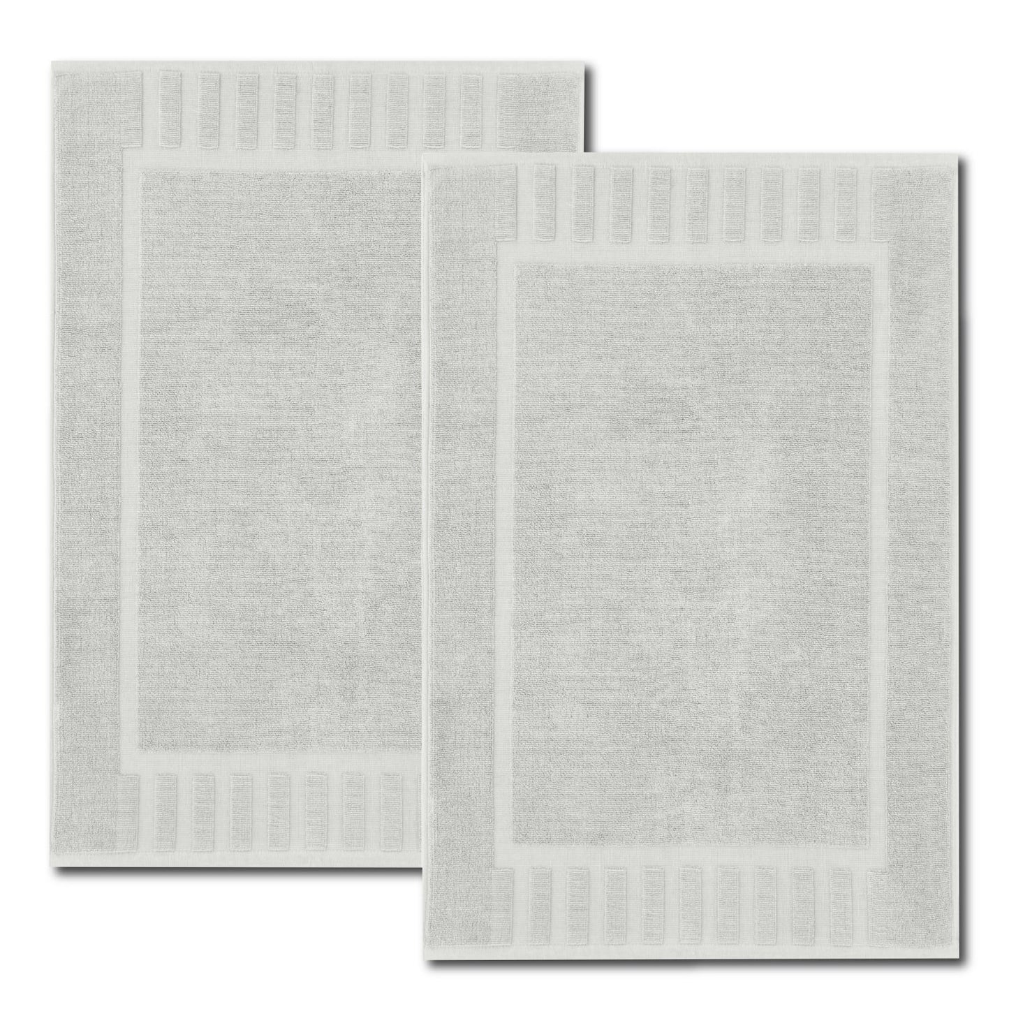 silver bath mats