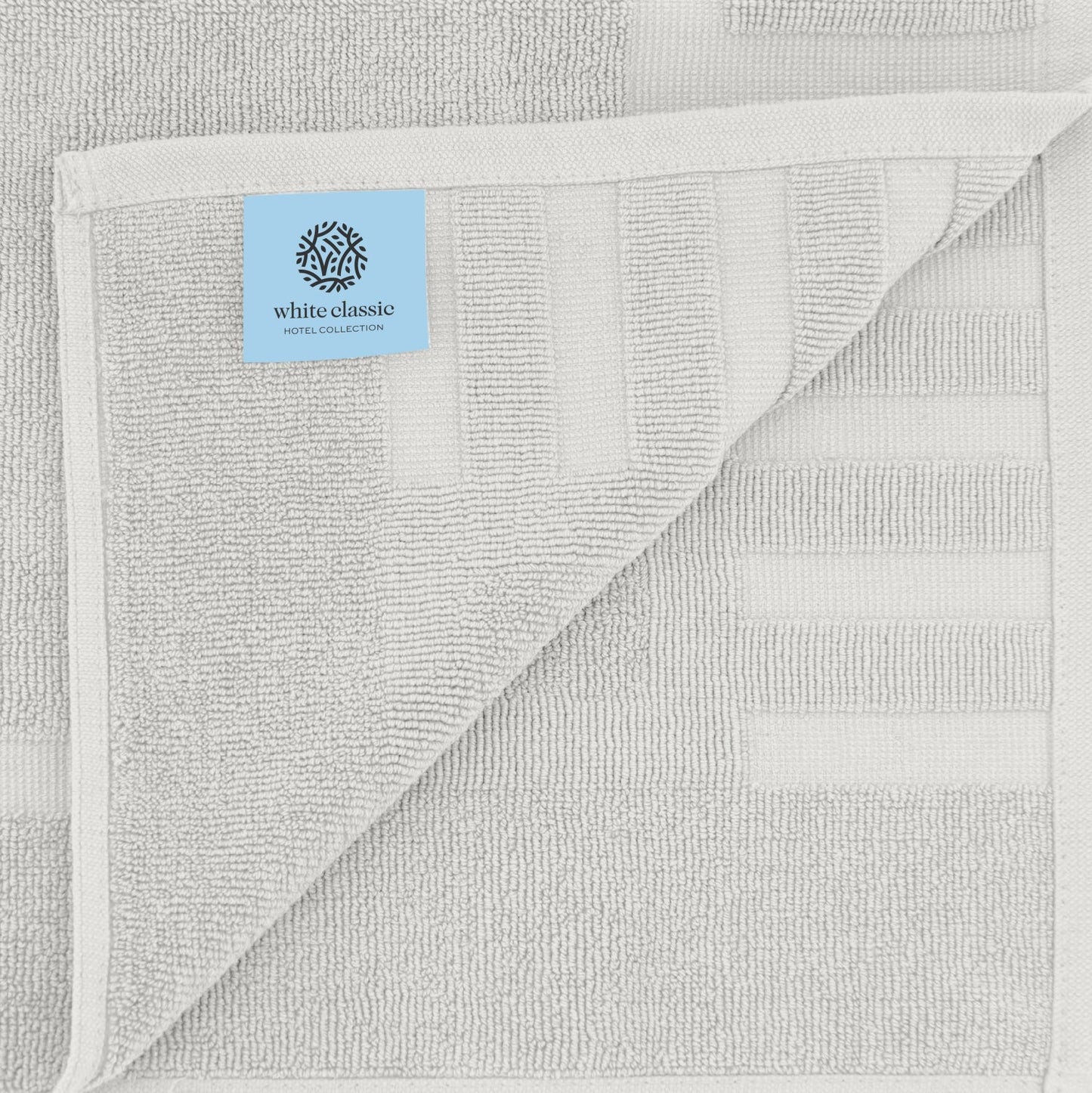 whiteclassic silver bath mats