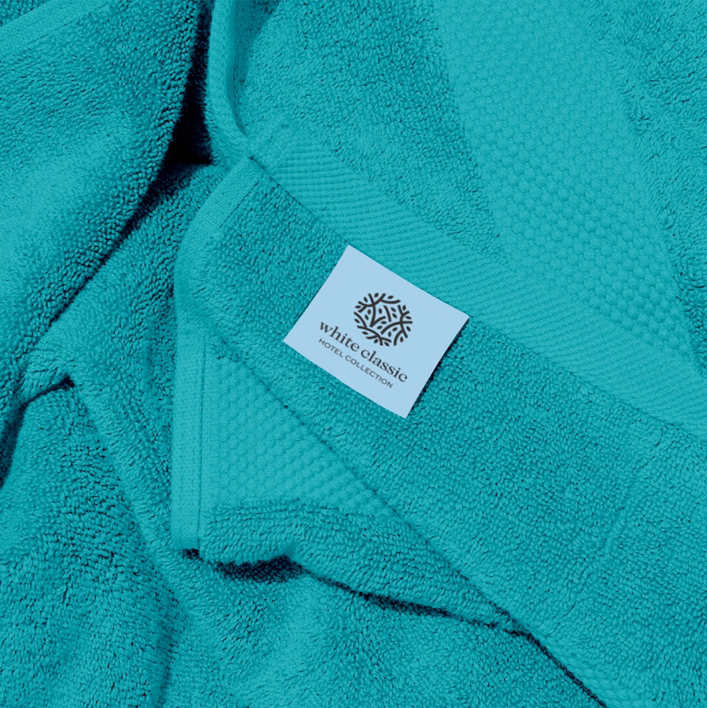 white classic hotel collection aqua bath sheets