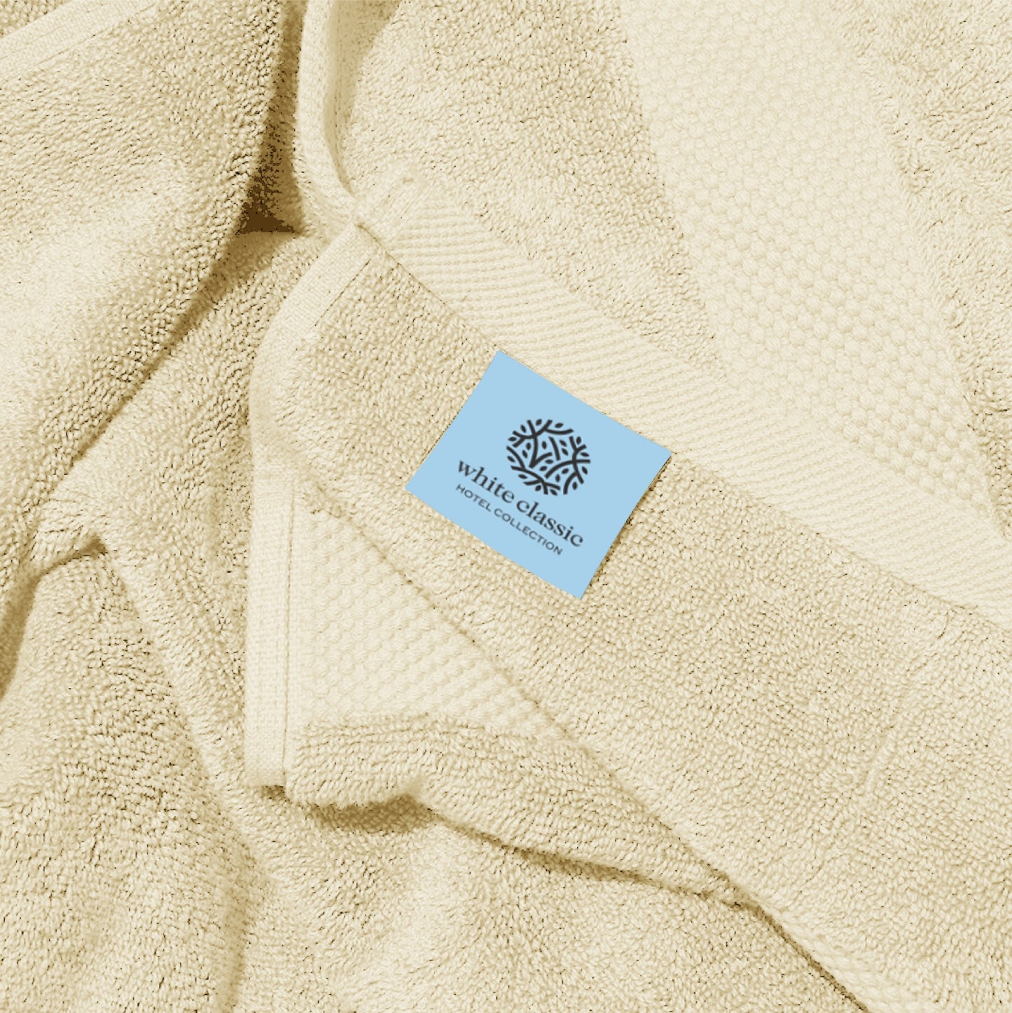 white classic hotel collection beige bath sheets