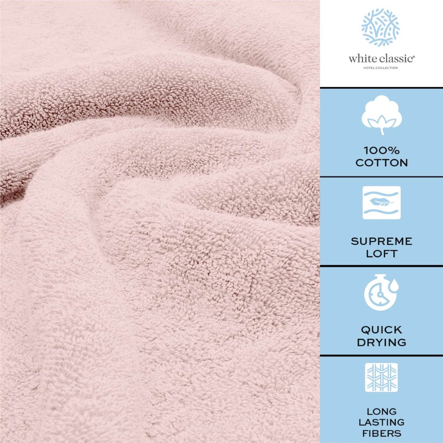 100% cotton pink bath sheets
