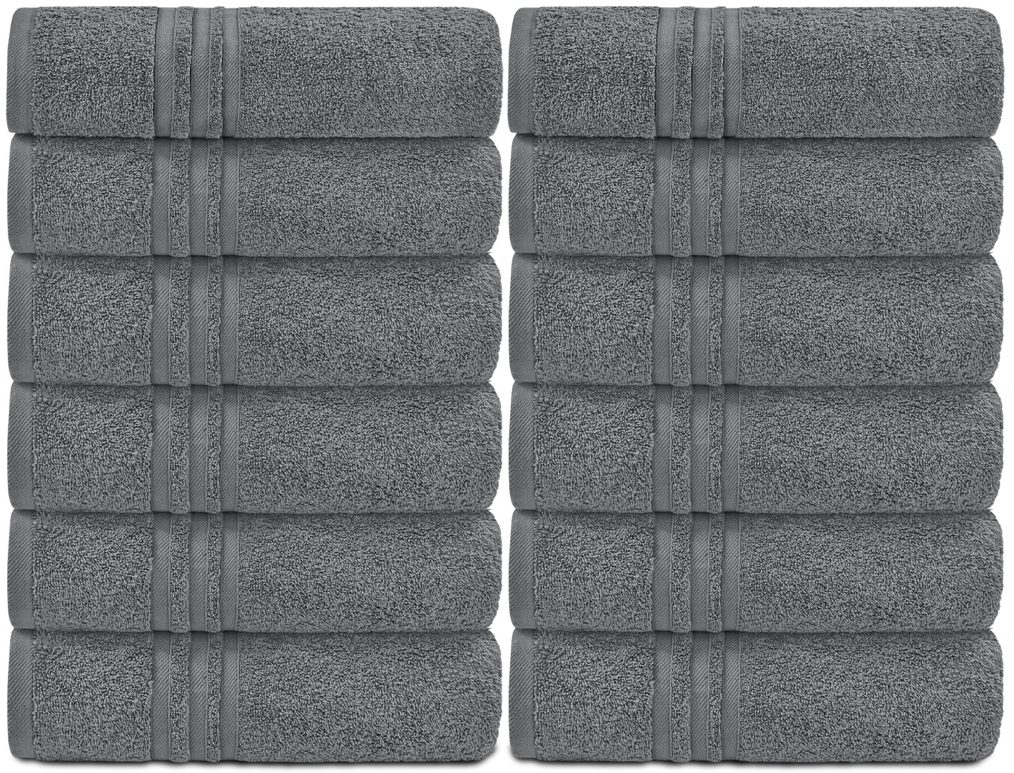 Wealuxe Home Collection Hand Towels | 16x27 | 12 Pack