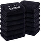 Bleach Safe Black Makeup Washcloths for Face Cleansing, Super Soft Luxury Cotton Black Makeup Towels, Highly Absorbent and Quick Dry, All Makeup Remover Cloth 13 x 13 inch - [12 Pack, 24 Packs = 288 PCS]