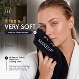 Bleach Safe Black Makeup Washcloths for Face Cleansing, Super Soft Luxury Cotton Black Makeup Towels, Highly Absorbent and Quick Dry, All Makeup Remover Cloth 13 x 13 inch - [12 Pack, 24 Packs = 288 PCS]