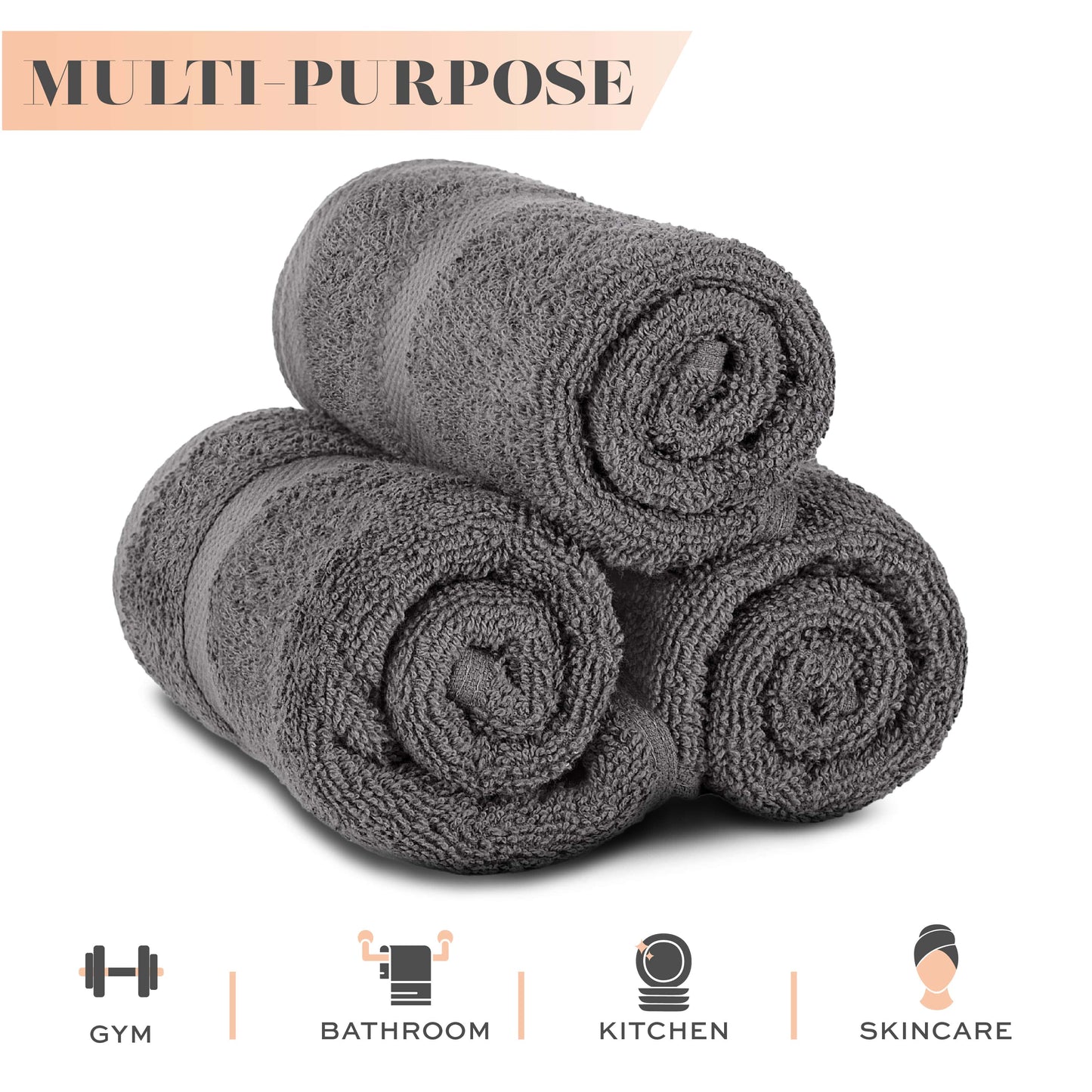 multipurpose gray washcloths