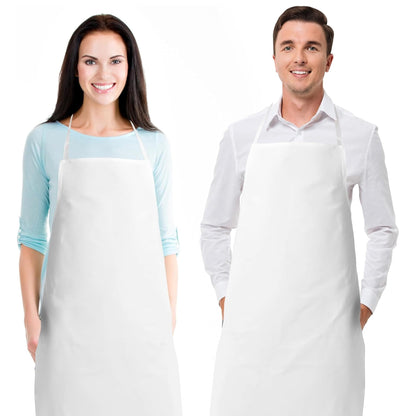 Wealuxe Professional Bib Aprons, White | 32x28 | 120 pack