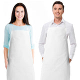 Wealuxe Professional Bib Aprons, White | 32x28 | 120 pack