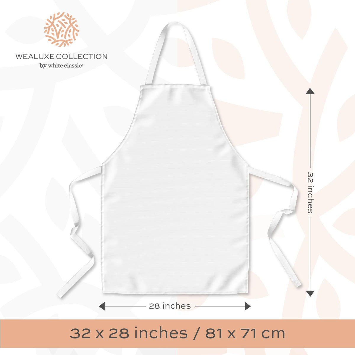 Wealuxe Professional Bib Aprons, White | 32x28 | 120 pack