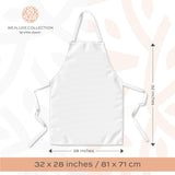 Wealuxe Professional Bib Aprons, White | 32x28 | 120 pack