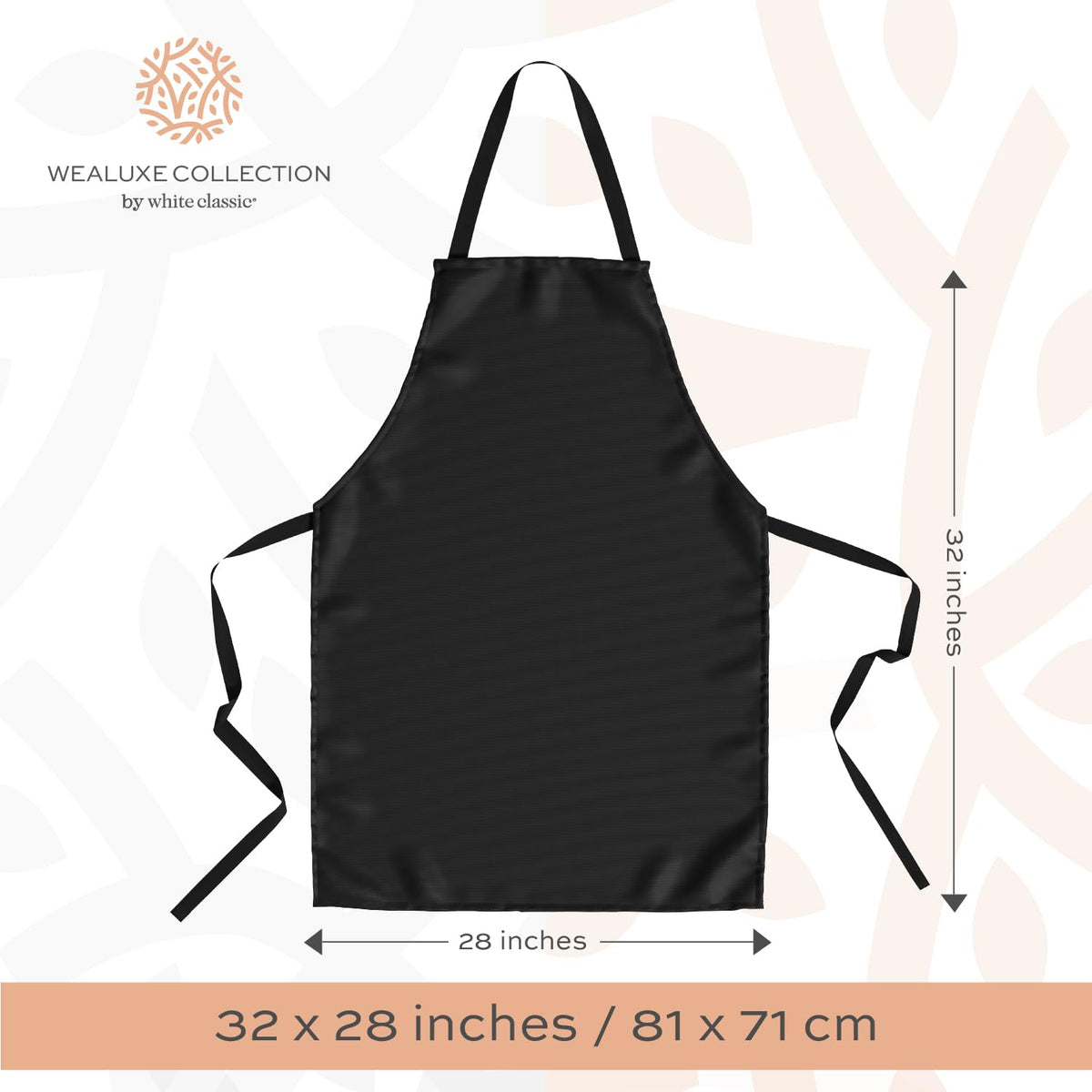 Wealuxe Professional Bib Aprons, White | 32x28 | 120 pack