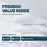 White Classic Luxury Hotel Collection Zippered Style Pillow Cover, 200 Thread Count, Soft Quiet Zippered Pillow Protectors, Standard Size, Set of 2 Pillow Shams