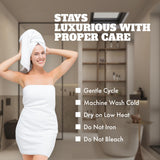 Wealuxe White Bath Towels 24x50 Inch, 6 Pack - Extra Absorbent Cotton Towel Set for Bathroom