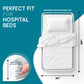 White Classic Fitted Hospital Bed Sheets, Cotton Fitted Sheet with 200 Thread Count, Soft Standard Sheets for Hospital Bed Size: 36" x 80" x 9"