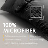 Microfiber Duvet Cover Set With Zipper, Set of 1 Duvet Cover, with 2 Pillow Shams | Comforter Not Included