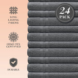 Wealuxe Home Collection Washcloths | 12x12 inch