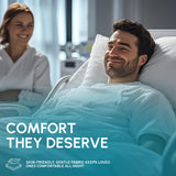 White Classic Fitted Hospital Bed Sheets Set of 3, Cotton Fitted Sheet With 200 Thread Count, Soft Standard Sheets For Hospital Bed  Size: 36" x 80" x 9"