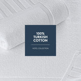 White Classic Luxury Bath Mat Floor Towel Set - Absorbent Cotton Hotel Spa Shower/Bathtub Mats [Not a Bathroom Rug] 22"x34" | 2 Pack | White