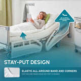 White Classic Fitted Hospital Bed Sheets Set of 3, Cotton Fitted Sheet With 200 Thread Count, Soft Standard Sheets For Hospital Bed  Size: 36" x 80" x 9"