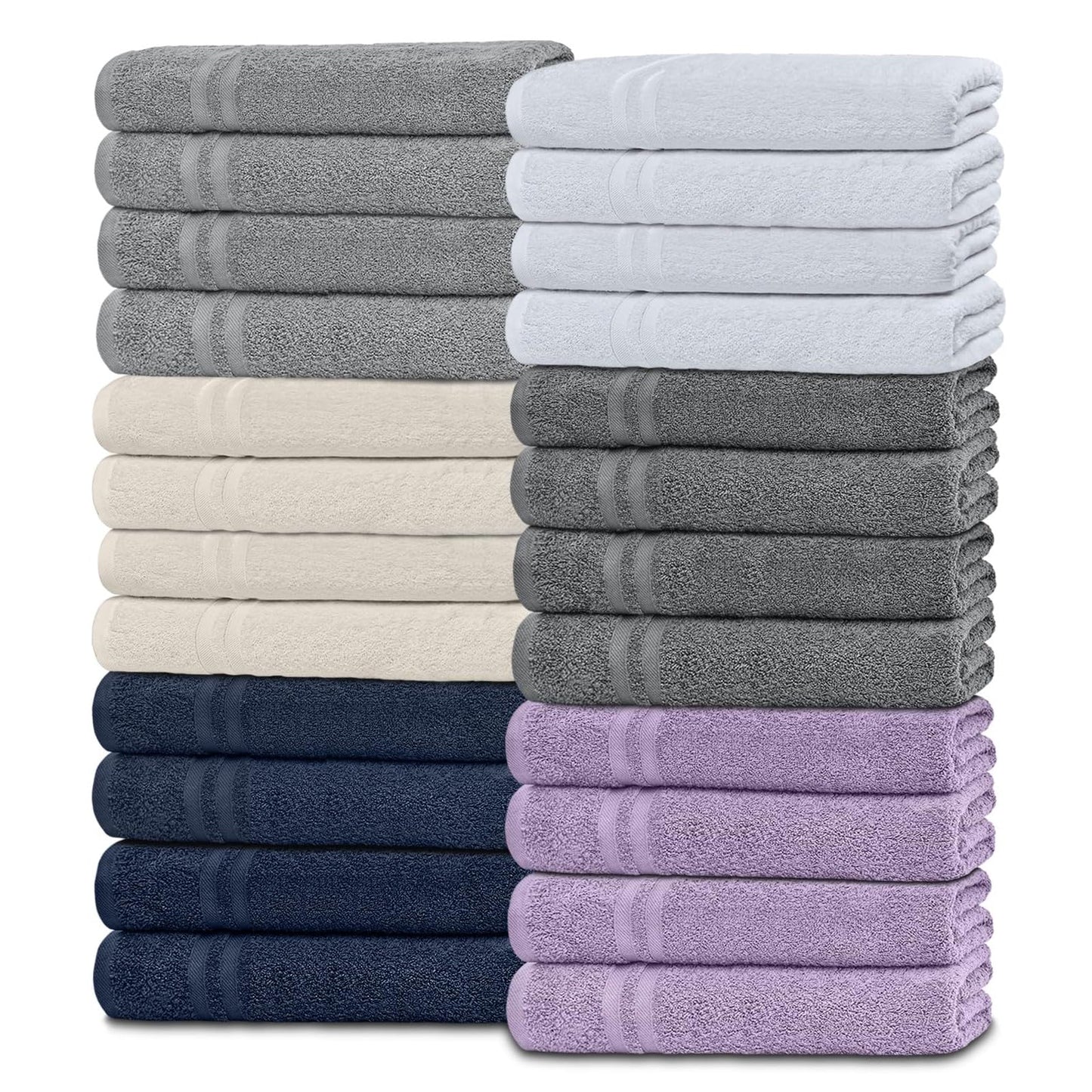 Wealuxe Home Collection Washcloths | 12x12 inch