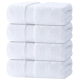 White Classic Luxury Bath Towels Set of 4 Large - 700 GSM Turkish Cotton Ultra Soft Bath Towels 27x54 | Highly Absorbent and Quick Dry | Hotel Towels for Bathroom Luxury, Plush Shower Towels, White