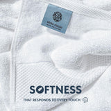 Luxury White Hand Towels - Soft 100% Turkish Cotton | Highly Absorbent Hotel spa Bathroom Towel Collection | 16x30 Inch | Set of 6