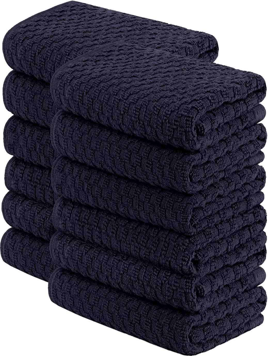 Terry Kitchen Dish Dobby Weave Hand Towels | 15x26 | 12 Packs of 12 Pieces [144 Piece set]