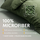 Microfiber Duvet Cover Set With Zipper, Set of 1 Duvet Cover, with 2 Pillow Shams | Comforter Not Included